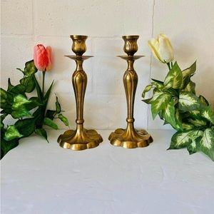Vintage Brass Candlestick Holders